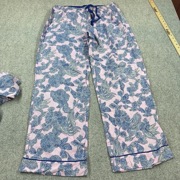 Victoria's Secret Mayfair COTTON MODAL Floral Pink Pajamas Matching Set Large - Picture 4 of 15